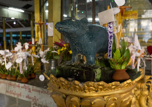 Rat Statue In A Temple, Sittwe, Myanmar