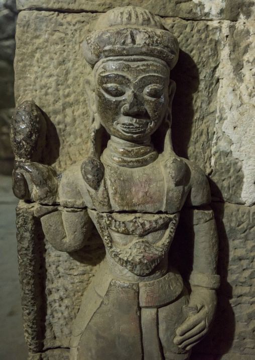 Statue Inside Htuk Kant Thein Temple, Mrauk U, Myanmar