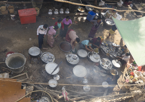 Kitchen For A Wedding, Mrauk U, Myanmar