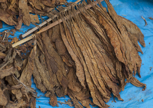 Tobacco For Sale In A Market, Mrauk U, Myanmar