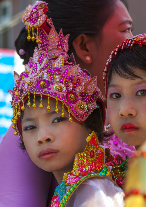 Child During A Novitiation Parade, Bagan,  Myanmar