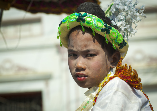 Child During A Novitiation Parade, Bagan,  Myanmar