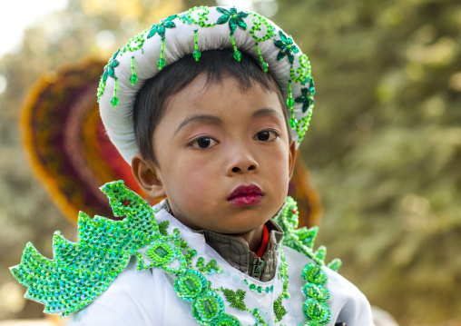 Child During A Novitiation Parade, Bagan,  Myanmar