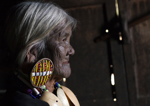 Yun Eian From Magan Tribe With Facial Tatoo, Mindat, Myanmar