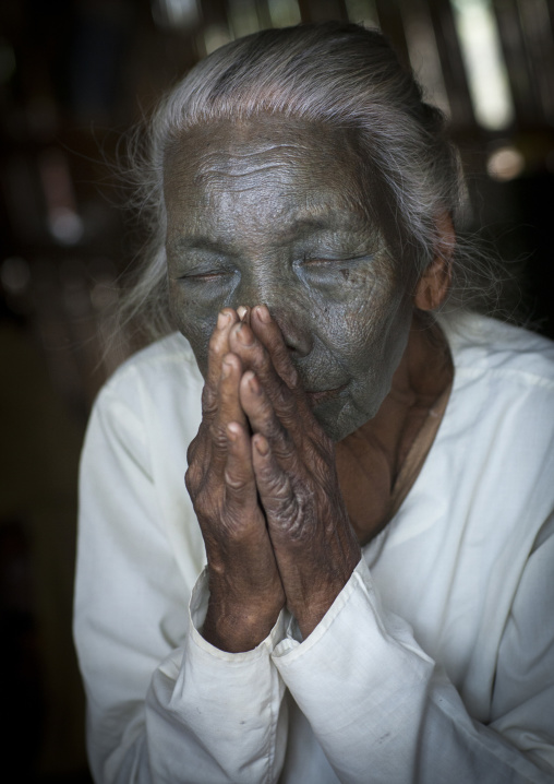 Tribal Chin Woman From U Pu Tribe With Tattoo On The Face, Kanpelet, Myanmar