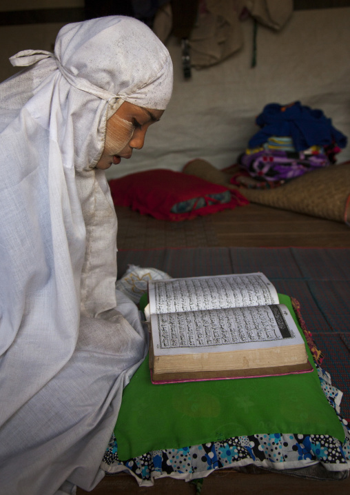 Rohingya Woman Praying, Thandwe, Myanmar