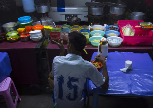 Street Restaurant At The Night Market, Yangon, Myanmar