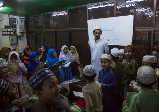 Children In A Coranic School, Rangon, Myanmar