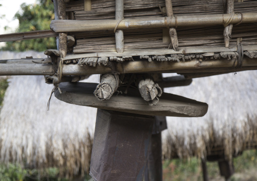 Traditional Wooden Warehouse On Stilts, Mindat, Myanmar