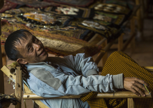 Market Seller In Shwe Inn Thein Paya Temple Alley, Inle Lake, Myanmar