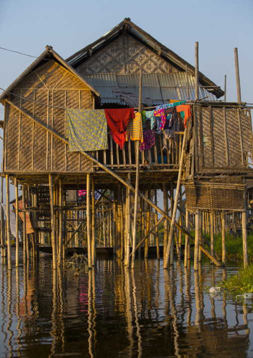 Typical House On Stilts, Inle Lake, Myanmar