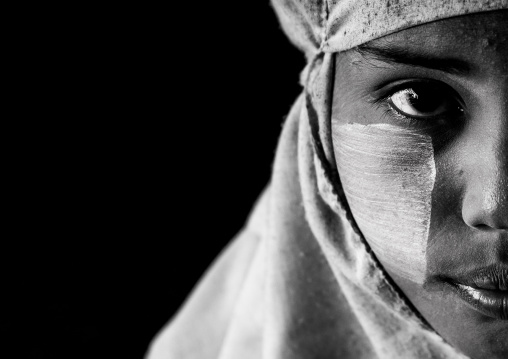 Rohingya Woman With A Muslim Veil, Thandwe, Myanmar