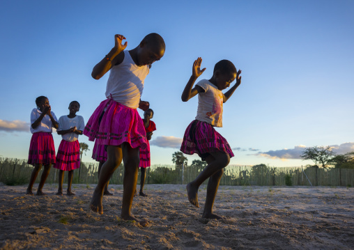 Ovambo Girls Dancing, Ongula, Namibia