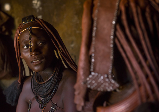 Himba Women Inside Their Hut, Epupa, Namibia