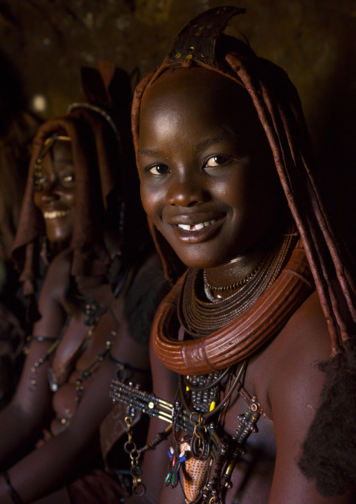 Himba Women Inside Their Hut, Epupa, Namibia