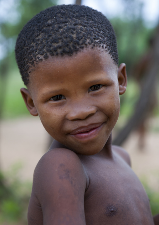 Bushman Child Boy, Tsumkwe, Namibia