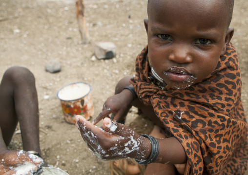 Himba Child Boy, Epupa, Namibia