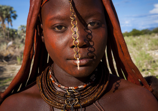 Himba Woman Hairstyle, Epupa, Namibia