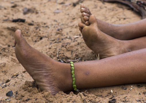 Bushman Woman Feet, Tsumkwe, Namibia