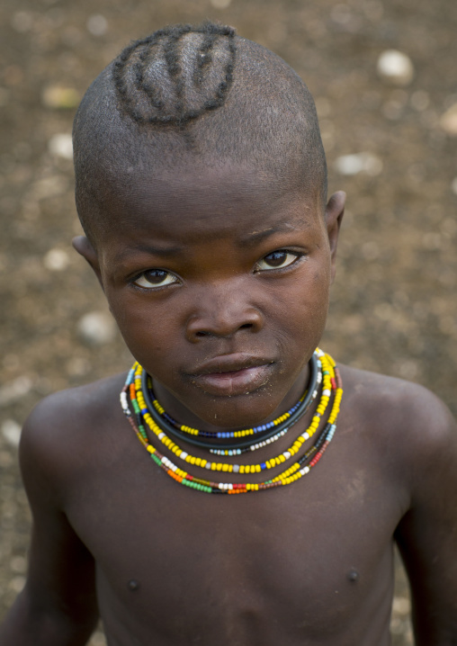 Himba Child Boy, Epupa, Namibia