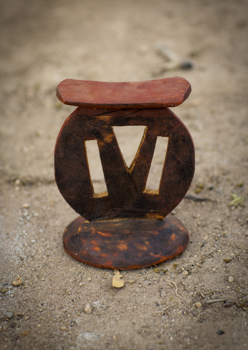 Himba Wooden Pillow, Epupa, Namibia