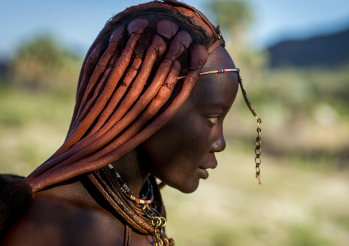 Himba Woman Hairstyle, Epupa, Namibia