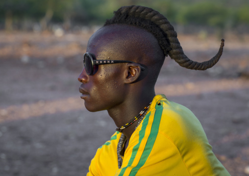 Himba Single Man With A Brazil Football Shirt, Epupa, Namibia