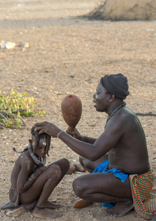 Witchdoctor Purifying The Himba People, Pupa, Namibia