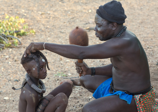 Witchdoctor Purifying The Himba People, Pupa, Namibia