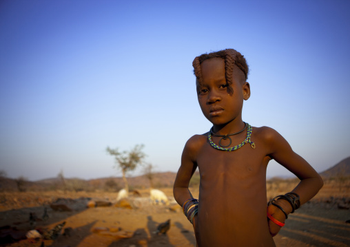 Himba Girl, Okapale Area, Namibia