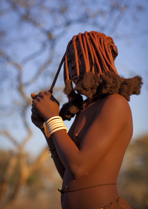 Young Himba Woman Called Kasweet, Karihona Village, Ruacana Area, Namibia