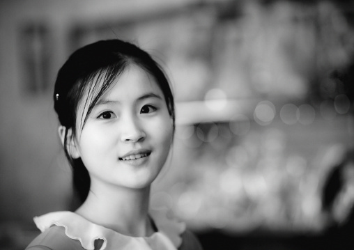 North Korean young woman, Pyongan Province, Pyongyang, North Korea