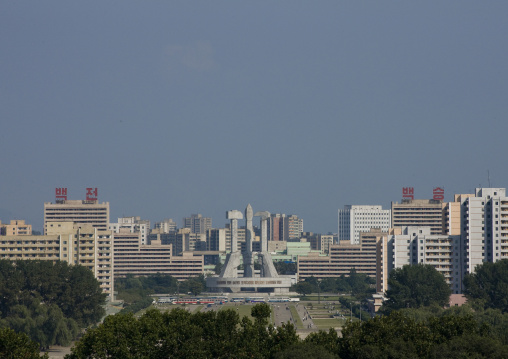 Monument to the foundation of the workers' Party, Pyongan Province, Pyongyang, North Korea