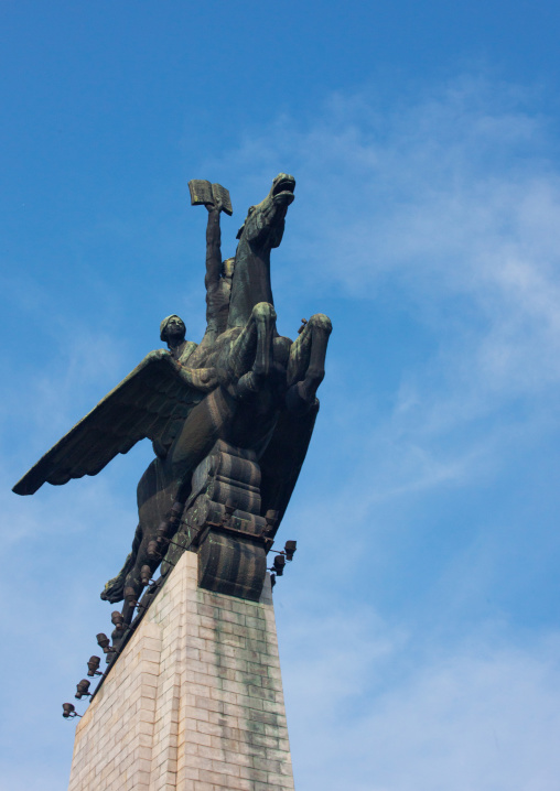 The Chollima statue on Mansu hill, Pyongan Province, Pyongyang, North Korea