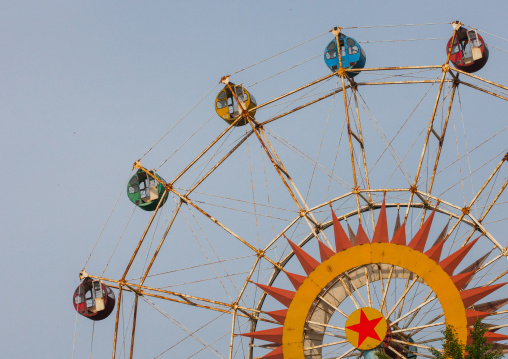 Old big wheel in Taesongsan funfair, Pyongan Province, Pyongyang, North Korea