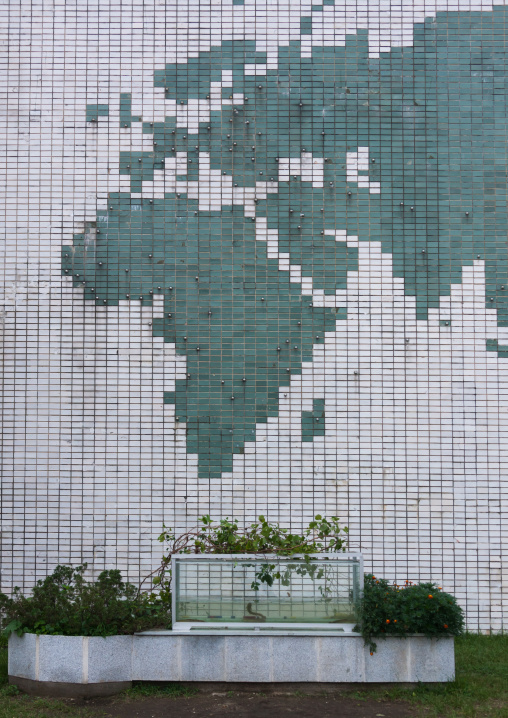 Mosaic map of the world in Songdowon international children's camp, Kangwon Province, Wonsan, North Korea