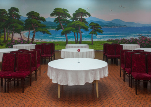 Empty restaurant, South Hamgyong Province, Hamhung, North Korea