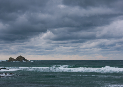 Storm on the coastline, North Hamgyong Province, Jung Pyong Ri, North Korea