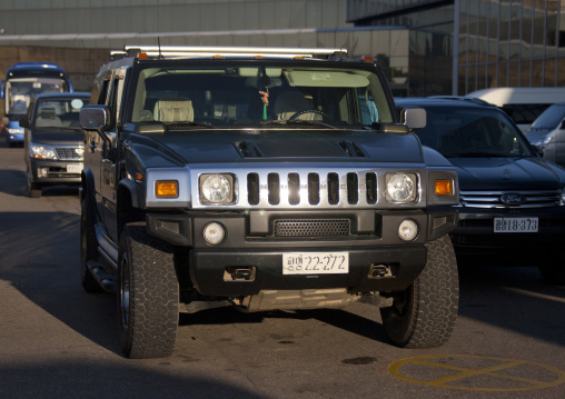 Hummer car on a parking, Pyongan Province, Pyongyang, North Korea