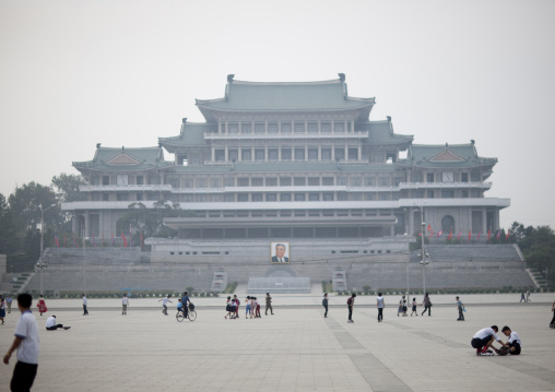 Overview of Kim il-sung square, Pyongan Province, Pyongyang, North Korea