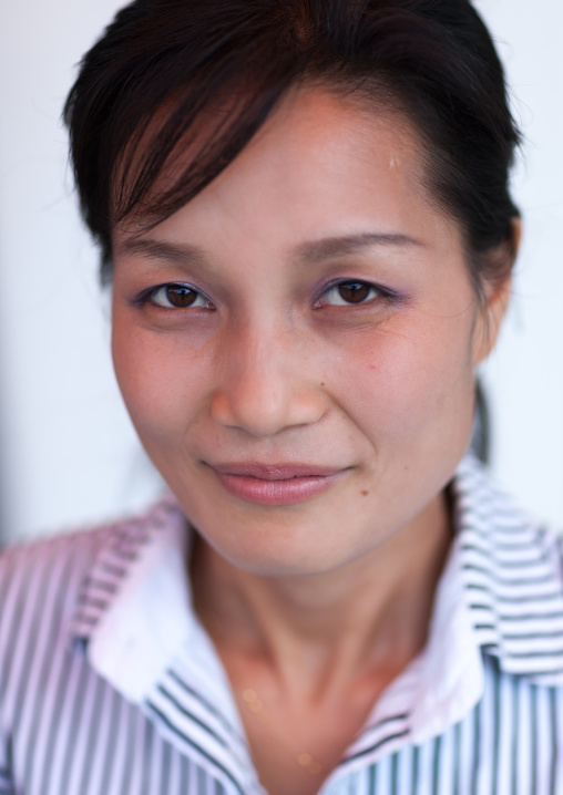 Portrait of a North Korean woman, North Hwanghae Province, Kaesong, North Korea