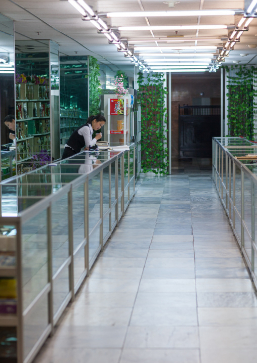 Empty shop in Yanggakdo international hotel, Pyongan Province, Pyongyang, North Korea