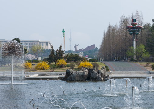 Mansudae fountain park, Pyongan Province, Pyongyang, North Korea