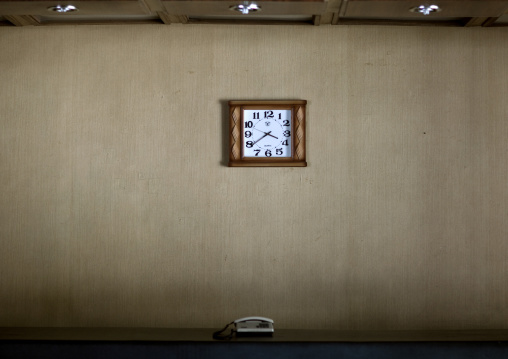 Dongmyong hotel reception clock, Kangwon Province, Wonsan, North Korea