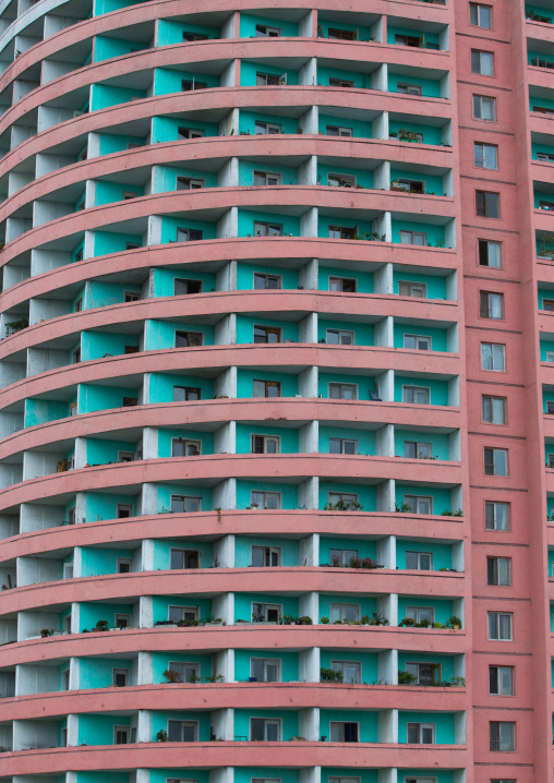 Old apartements in the city center, Pyongan Province, Pyongyang, North Korea