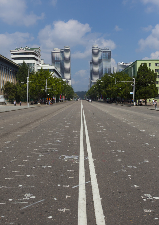 New buildings in the city center, Pyongan Province, Pyongyang, North Korea