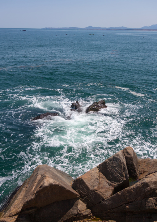 Rocky coastline on the east sea, North Hamgyong Province, Chilbo Sea, North Korea