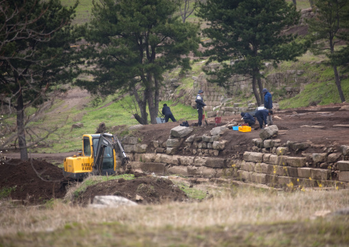 Manwoldae royal palace excavations, North Hwanghae Province, Kaesong, North Korea