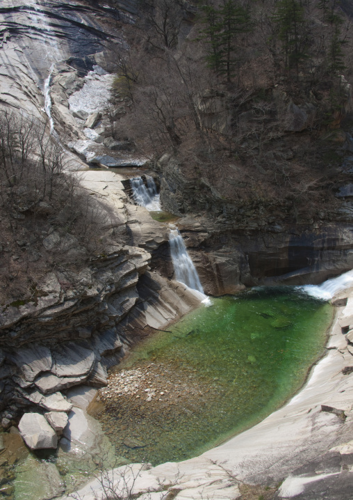 Waterfall and green pool, Kangwon-do, Mount Kumgang, North Korea