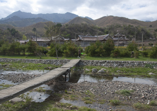 North Korean village where the tourists can stay and sleep, North Hamgyong Province, Jung Pyong Ri, North Korea